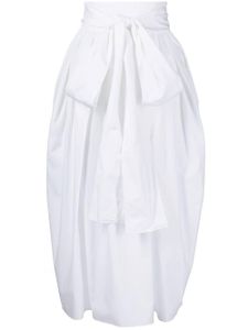 Cecilie Bahnsen jupe mi-longue en coton à design bouffant - Blanc