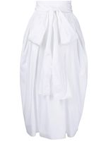 Cecilie Bahnsen jupe mi-longue en coton à design bouffant - Blanc