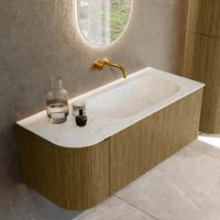 Badmeubel Mondiaz Kurve-Dlux | 115 cm cm | Meubelkleur Dusk | Wastafelkleur Opalo | Solid surface | Wasbak rechter zijde spoelbak | Zonder kraangat(en) Badmeubel Mondiaz Kurve-Dlux | 115 cm cm | Meubelkleur Dusk | Wastafelkleur Opalo | Solid surface | Wasbak rechter zijde spoelbak | Zonder kraangat(en)