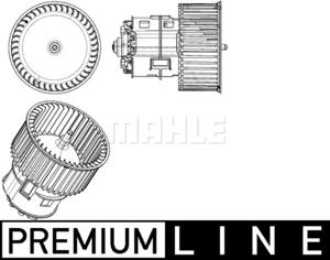 Interieurventilatie BEHR HELLA SERVICE *** PREMIUM LINE *** MAHLE, Diameter (mm)133mm, Spanning (Volt)12V, u.a. für Audi