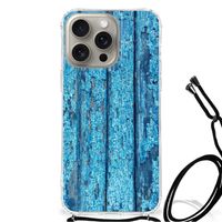 iPhone 15 Pro Max Stevig Telefoonhoesje Wood Blue