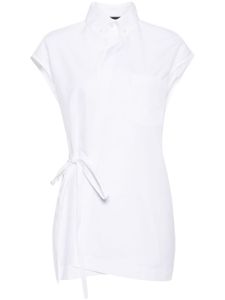 Fabiana Filippi chemise en coton à fermeture nouée - Blanc