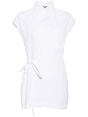 Fabiana Filippi chemise en coton à fermeture nouée - Blanc