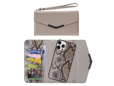 Mobilize Mobilize 2in1 Elegant Magnet Clutch Apple iPhone 12 Pro Max Beige Snake