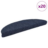 Trapmatten Zelfklevend 20 stuks 56x17x3 cm Blauw Halfrond