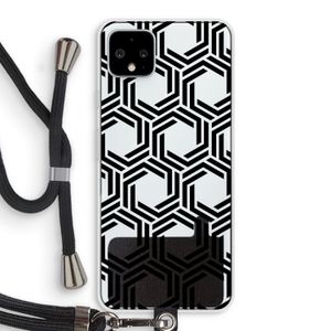 Geometrisch patroon: Pixel 4 XL Transparant Hoesje met koord