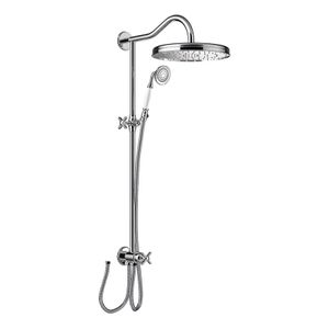 Tres Clasic glijstang set met regendouche 108 cm vintage chroom