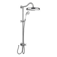 Tres Clasic glijstang set met regendouche 108 cm vintage chroom