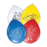 Folat race ballonnen - 8x stuks - latex - 28 cm - verjaardag - race thema - feestartikelen