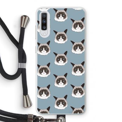 It's a Purrr Case: Samsung Galaxy A70 Transparant Hoesje met koord