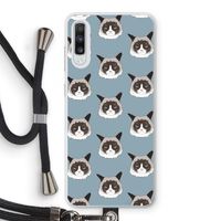 It's a Purrr Case: Samsung Galaxy A70 Transparant Hoesje met koord