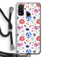 Bloemetjes: Huawei P Smart (2020) Transparant Hoesje met koord
