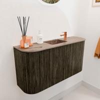 Toiletmeubel Mondiaz Joya Dlux | 83.2 cm | Meubelkleur Shadow | Faye wastafel Arena Wasbak Midden | 1 kraangat