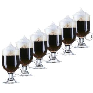 Irish Coffee glazen Opal transparant - 6x - 240 ml - Koffie glazen