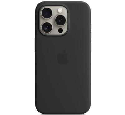Apple Silicone MagSafe Hoesje iPhone 15 Pro Max zwart
