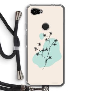 Love your petals: Pixel 3a Transparant Hoesje met koord
