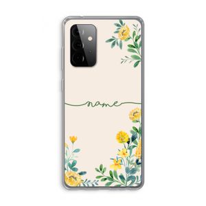 Gele bloemen: Samsung Galaxy A72 Transparant Hoesje