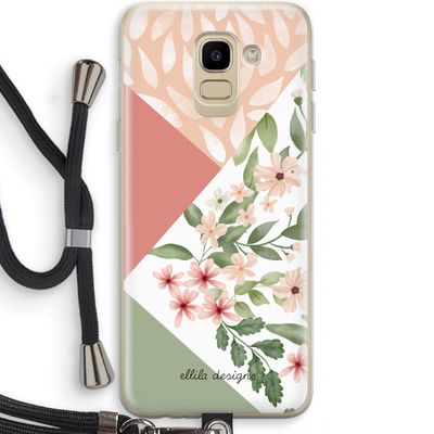Sweet heaven geometrics: Samsung Galaxy J6 (2018) Transparant Hoesje met koord