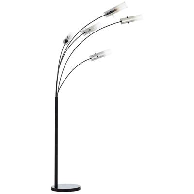 Brilliant VloerlampGlasini zwart met smoke glas - 99208/06