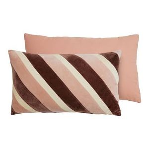 HKliving Striped Velvet Sierkussen 35 x 60 cm - Rose