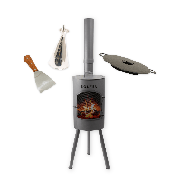 Pakketdeal BonFeu BonGiano SP zwart + plancha + oliekan + spatel