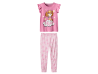 Kinder pyjama met glow-in-the-dark print (Lichtroze, 122/128)