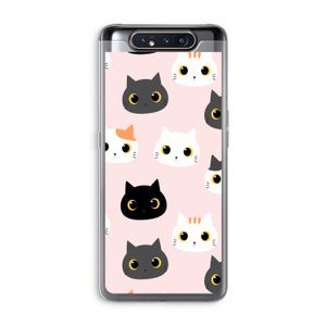 Katten: Samsung Galaxy A80 Transparant Hoesje