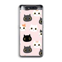 Katten: Samsung Galaxy A80 Transparant Hoesje