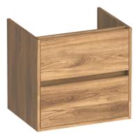 Brauer Adore - Onderkast - 60 cm - met 2 Softclose Lades Greeploos en 1 Sifon Uitsparing - Honey