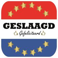 Geslaagd bierviltjes / onderzetters - 45x stuks - Nederlandse vlag - Diploma