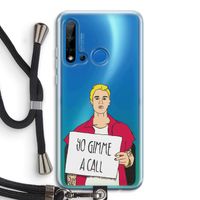 Gimme a call: Huawei P20 Lite (2019) Transparant Hoesje met koord