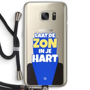 Laat de zon in je hart: Samsung Galaxy S7 Transparant Hoesje met koord