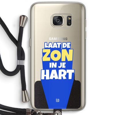 Laat de zon in je hart: Samsung Galaxy S7 Transparant Hoesje met koord