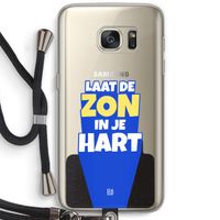 Laat de zon in je hart: Samsung Galaxy S7 Transparant Hoesje met koord