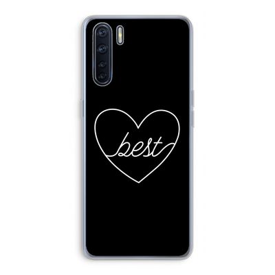 Best heart black: Oppo A91 Transparant Hoesje
