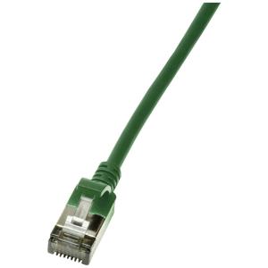 LogiLink CQ9035S RJ45 Netwerkkabel, patchkabel CAT 6A U/FTP 1.00 m Groen Extreem dun, Vlambestendig, Flexibel, Folie afscherming, Halogeenvrij, Snagless,