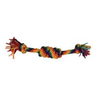 Flostouw Regenboog hondenspeelgoed 60cm - lus met flossen