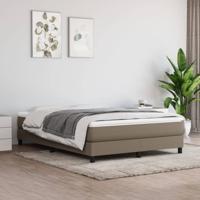 Boxspring met matras stof taupe 160x200 cm