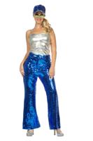 Party glitter broek blauw