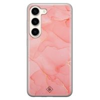 Samsung Galaxy S23 siliconen hoesje - Marmer roze