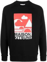 Maison Kitsuné sweat à logo imprimé - Noir