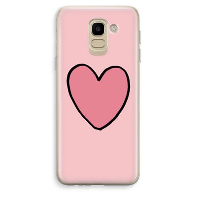 Hartje: Samsung Galaxy J6 (2018) Transparant Hoesje