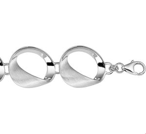 TFT Armband Zilver Poli/mat 17,5 mm 20 cm
