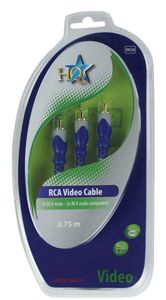 HQ SV-320-0.7 component videokabel (YPbPr) 0,75 m RCA Blauw, Grijs