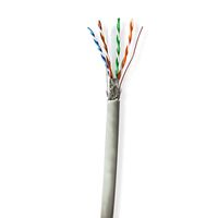 Netwerk Kabel Rol | CAT6 | Solid | S/FTP | CCA | 100.0 m | Binnenshuis | Rond | PVC | Grijs | Gift B