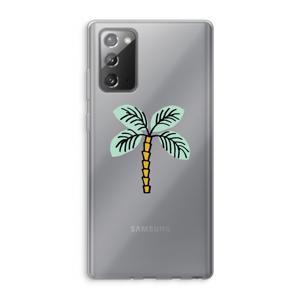 Palmboom: Samsung Galaxy Note 20 / Note 20 5G Transparant Hoesje