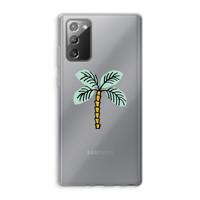 Palmboom: Samsung Galaxy Note 20 / Note 20 5G Transparant Hoesje - thumbnail