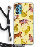 Cute Tigers and Leopards: Samsung Galaxy A32 4G Transparant Hoesje met koord