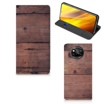 Xiaomi Poco X3 Pro | Poco X3 Book | Wallet Case | Old Wood