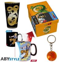 Dragon Ball Z - Large Glass + Keychain + Heat Change Mug Gift Set